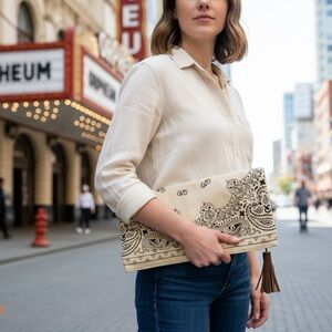 Unique Bandana Print Clutch